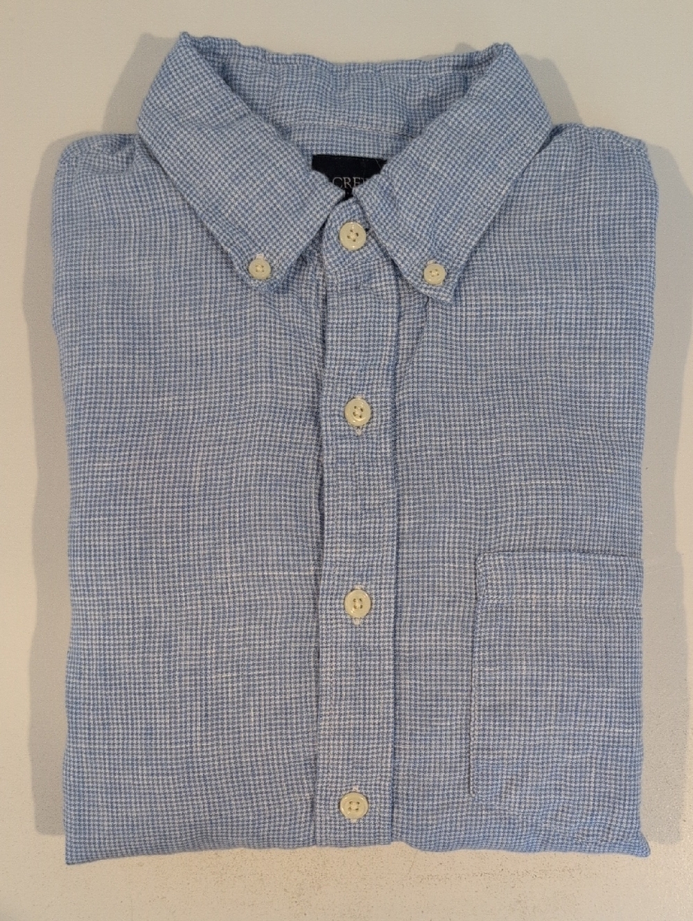 J. Crew Men's Small Linen-Cotton Long Sleeve Button Down Shirt Style #BW356 - Picture 8 of 14